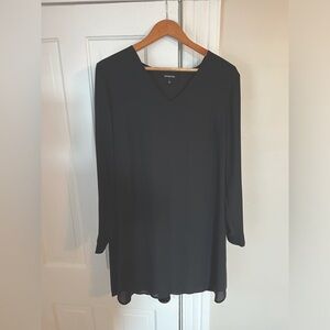 Who What Wear black dress, long sleeves, short/mid length, size L.